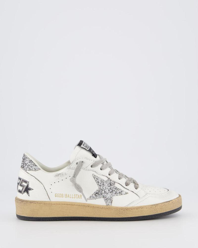 Golden Goose Dames Ball star Sneaker Wit/Glitter