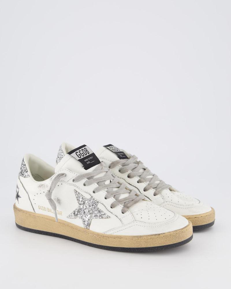 Golden Goose Dames Ball star Sneaker Wit/Glitter